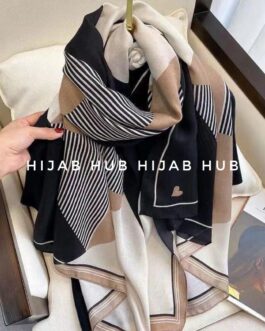 Printed Viscose Cotton Hijab H16