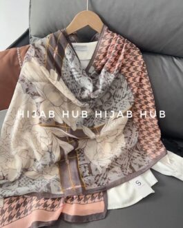 Printed Viscose Cotton Hijab H19